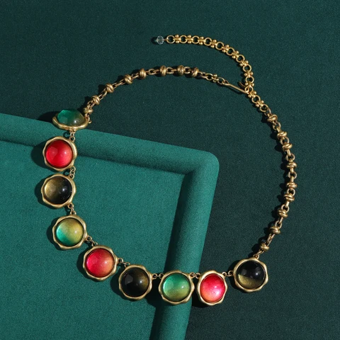 Колье-чокер STALAIT с красной глазурью