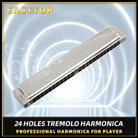 Гармоника EASTTOP, 24 Отверстия, гармоника, тремоло с ключом C, более низкая цена