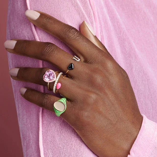 Красочные в форме сердца кубический цирконий CZ камни по месяцу рождения женские