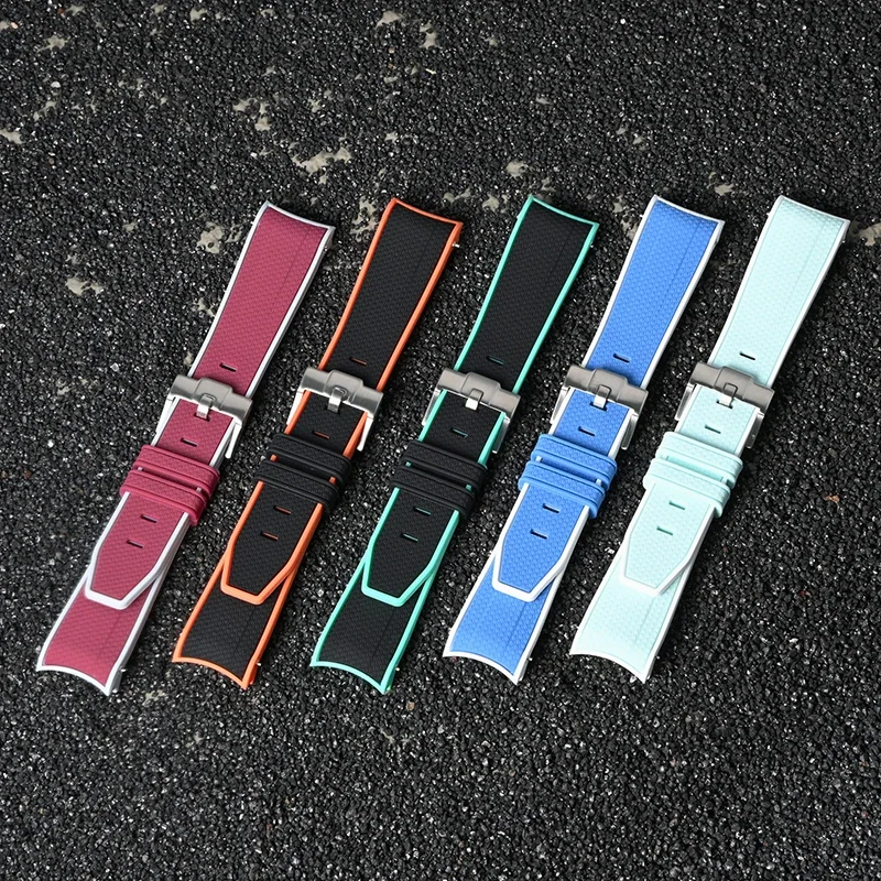 Фото Новый силиконовый ремешок для Omega X Swatch Joint MoonSwatch 20 мм, быстросъемный изогнутый конец, ремешок для часов, браслет для Rolex Seamaster 300 №2