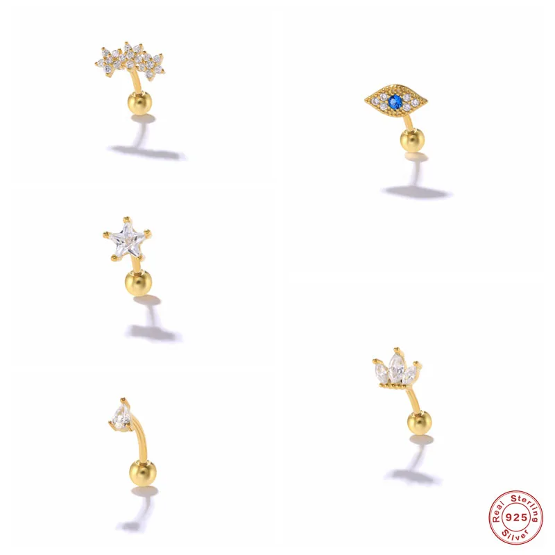 

Женские серьги-гвоздики из серебра 925 пробы с цирконом