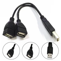 1 male plug to 2 female socket usb 2 0 extension line y data cable power adapter converter splitter usb 2 0 cable