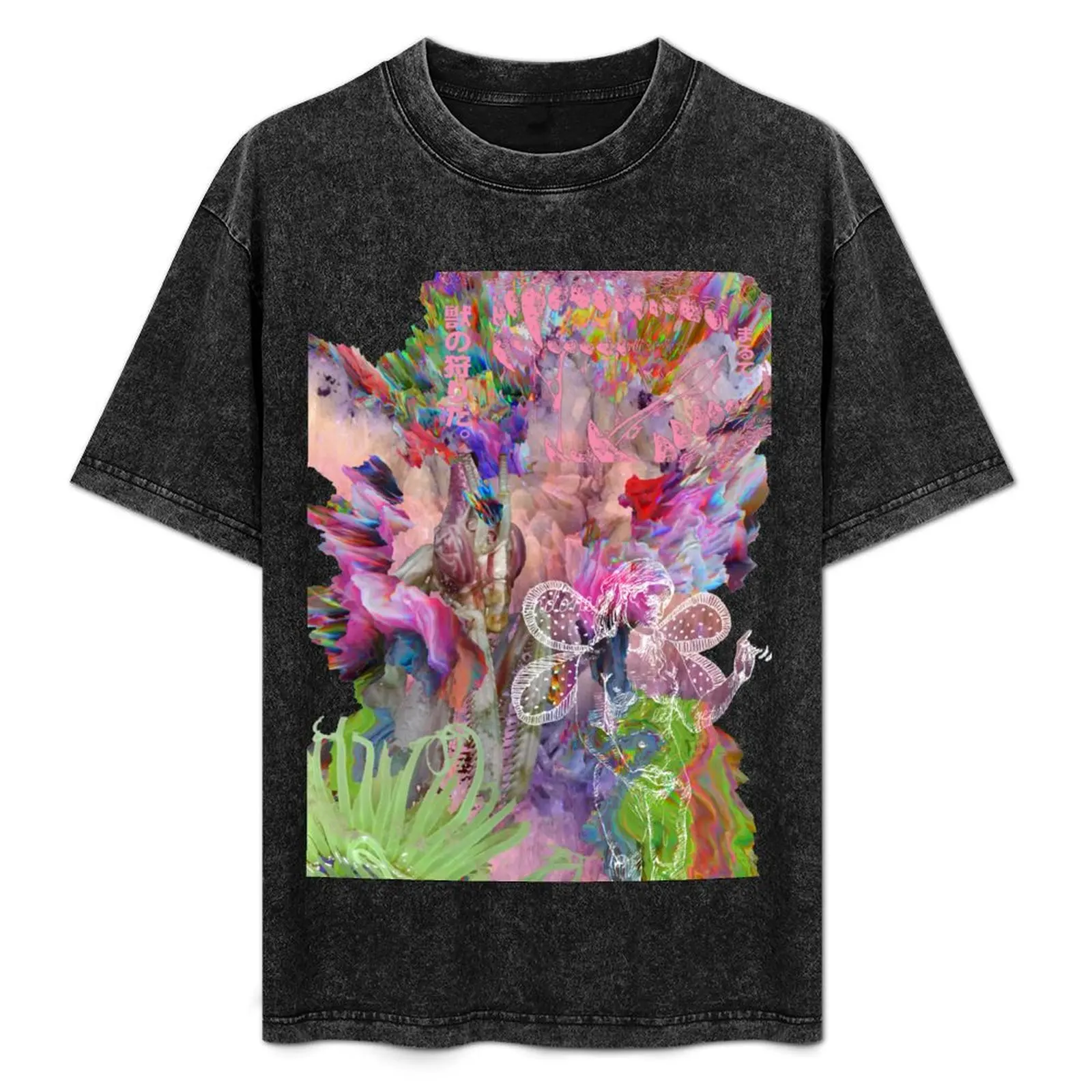 Garden of Eden T-Shirt grafika anime ubrania zwykłe czarne koszulki męskie
