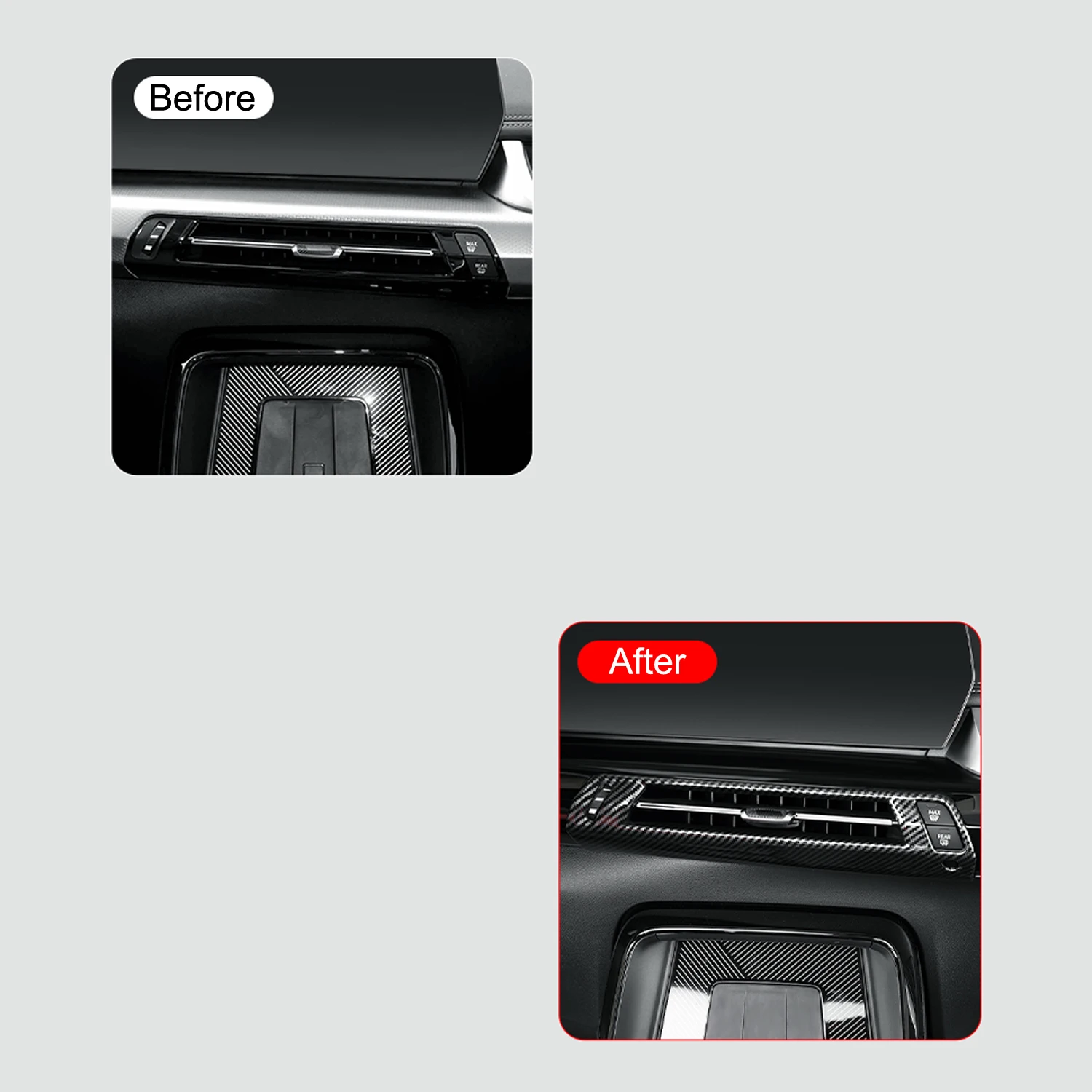 Автомобильные аксессуары для BMW X1 U11 2023 2024/ iX1 2022-2024 АБС углеродное волокно