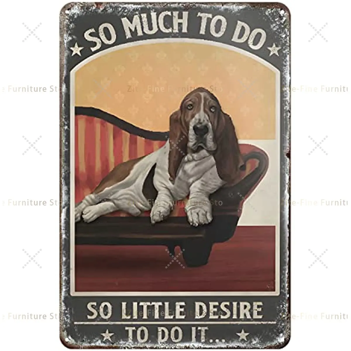 

Забавный металлический знак, собака-басет, жестяной знак для дома, фермерского ранчо, кафе, клуба, пещера, тройная собака, жестяной знак 12X8 дю...