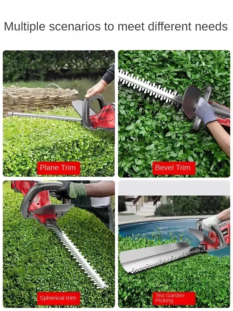 Electric Hedge Trimmer with Lithium Battery and Tea Harvester for Greening Garden Pruning