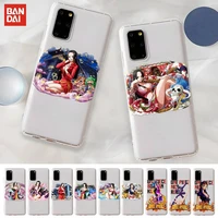 bandai one piece phone case for samsung s20 s30 s21 ultra s7edge s7 s8 s9 s10 s20 s30 plus s10e s20fe transparent cover