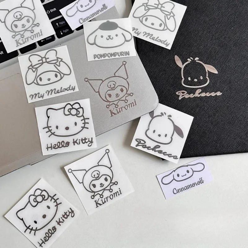 

Стикер Hello Kitty Sanrio Kuromi Cinnamoroll аниме Kawaii, милые Мультяшные креативные металлические стикеры «сделай сам» для девочек, 3d Водонепроницаемая наклейка