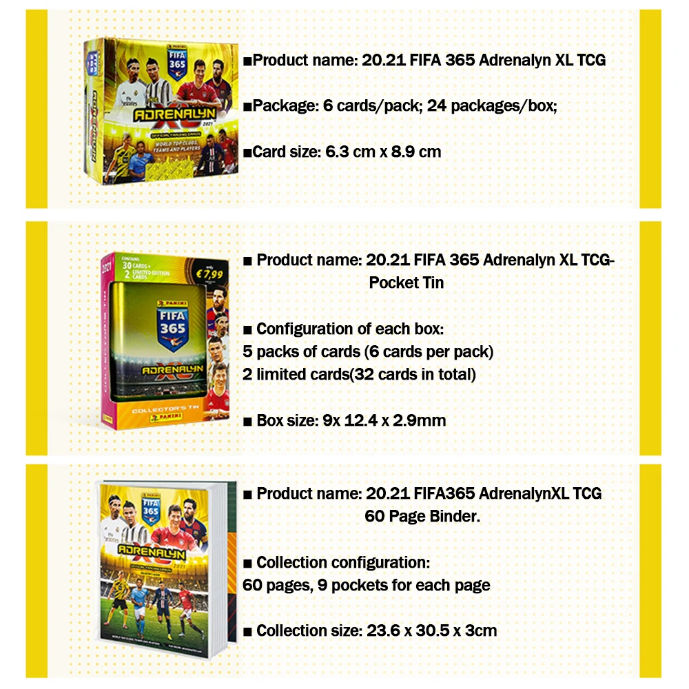 Panini 2020/21 ФИФА 365 Adrenalyn XL TCG Звездная карточная коробка футбольный мяч звездная