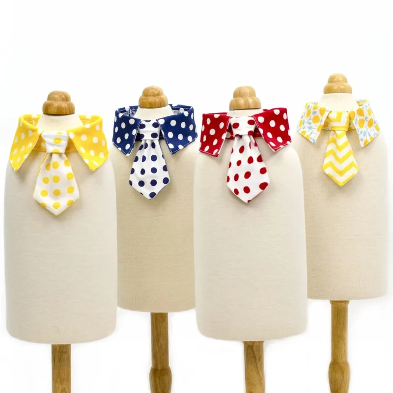 

2022 New Pet Bow Tie Polka Dot Cat Dog Necktie British Style Pet Scarf Adjustable Collar For Small Medium Dogs Pet Accessories