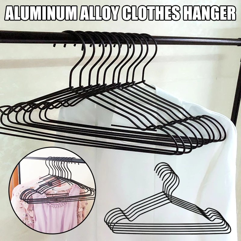 

5PCS Metal Coat Hangers Anti Slip 41.5 Wide Durable Thin Space Saver for Jackets 5PCS Anti Slip 41.5 Wide Space Saver TSL1