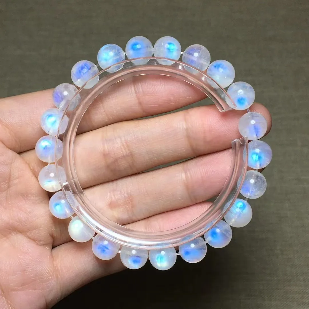 

Браслет из натурального лунного камня с синим светом, 8 мм