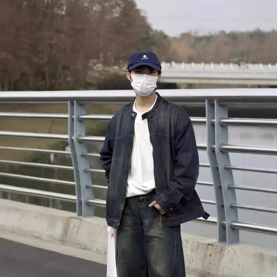 Винтажная джинсовая куртка в американском стиле для мужчин высококачественная