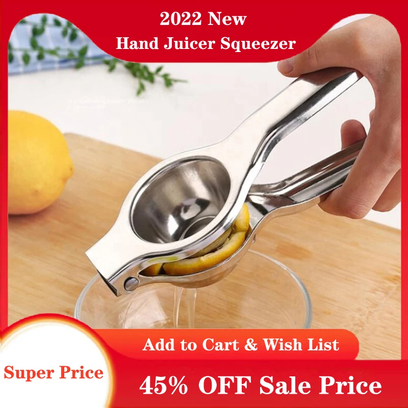 

Stainless Steel Hand Juicer Squeezer 2022 New Manual Orange Citrus Lemon Clip Fruit Pomegranate Press Lime Juicer Squeezer Tools