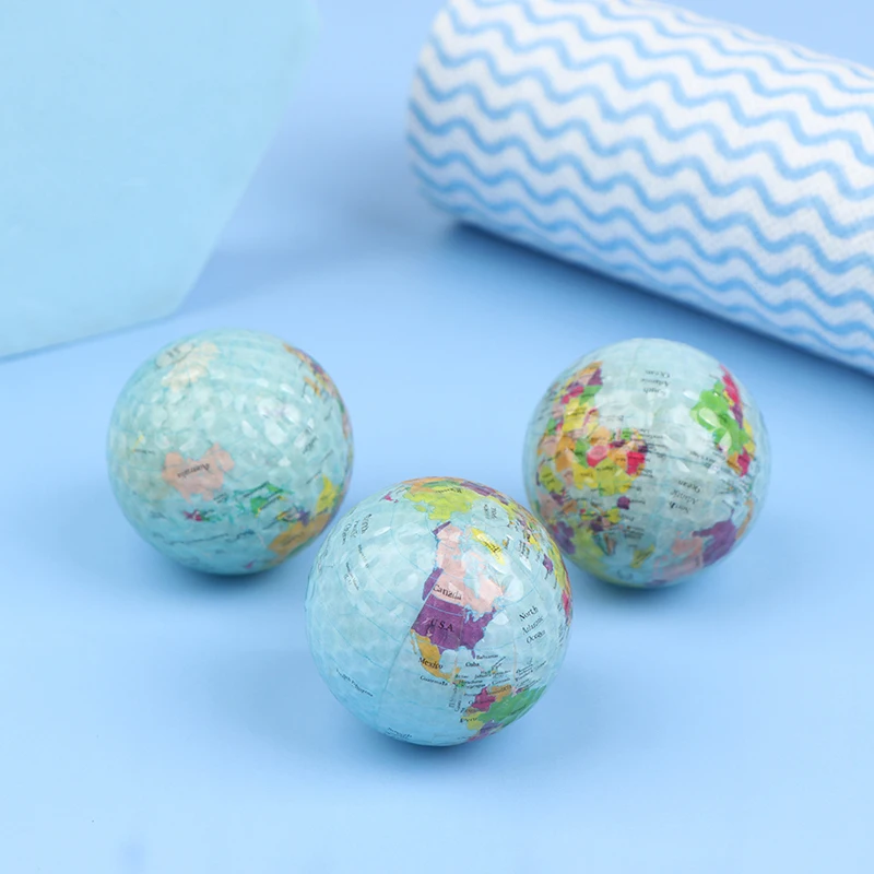 

Шары для игры в гольф с принтом глобуса, мячи для игры в гольф в помещении и на открытом воздухе, тренировочный инструмент для начинающих