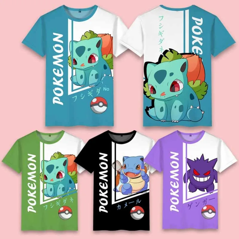

New Pokemon Pikachu Summer T-Shirt Boys Girls T-Shirt 3d Printing Snorlax Tshirt Children Aldult Anime Short-Sleeved Casual Tee