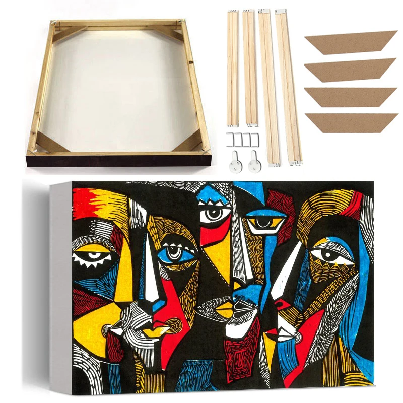 

Настенная картина Пикассо на холсте с рамкой, абстрактная женщина, картина, красочная фигурка, плакат с лицом, принты для гостиной, домашний ...