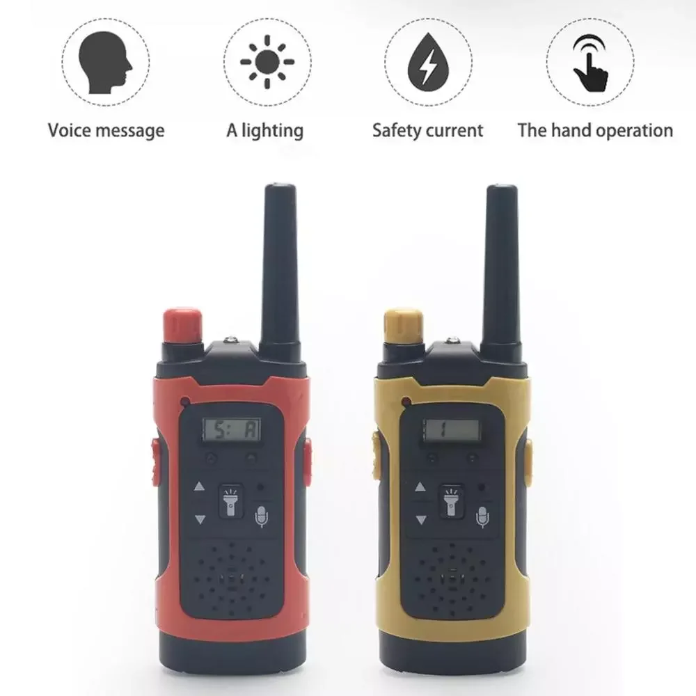 

Mini 80-100M Kids Walkie Talkies Toy Child Electronic Radio Voice Interphone Toy Outdoor LCD Display Walkie Talkies Toy