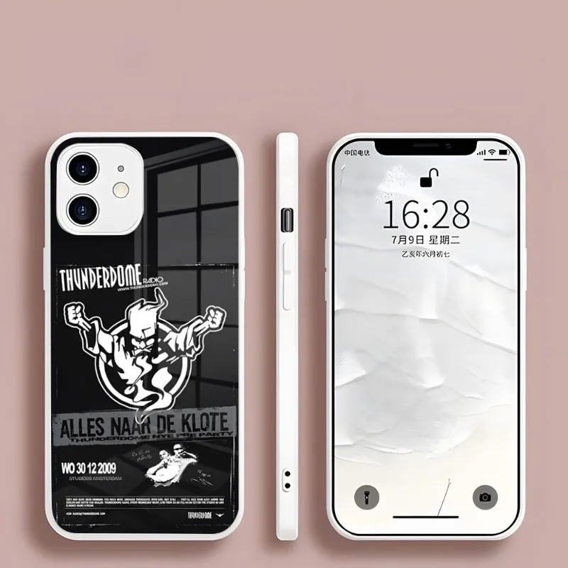 

Hardcore Wizard Thunderdome Phone Case Glass White For Iphone 14 13 Pro Max 12 11 Xr X Xs Mini 6 7 8 Plus Se 2022 2020