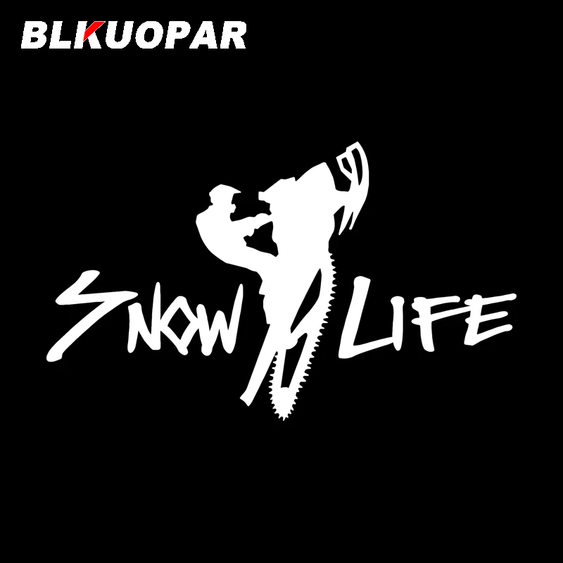 

BLKUOPAR Снежная жизнь, снегоход, автомобильные наклейки, модная спортивная наклейка, устойчивая к царапинам, высечка, караван, доска для серфинга, украшение автомобиля