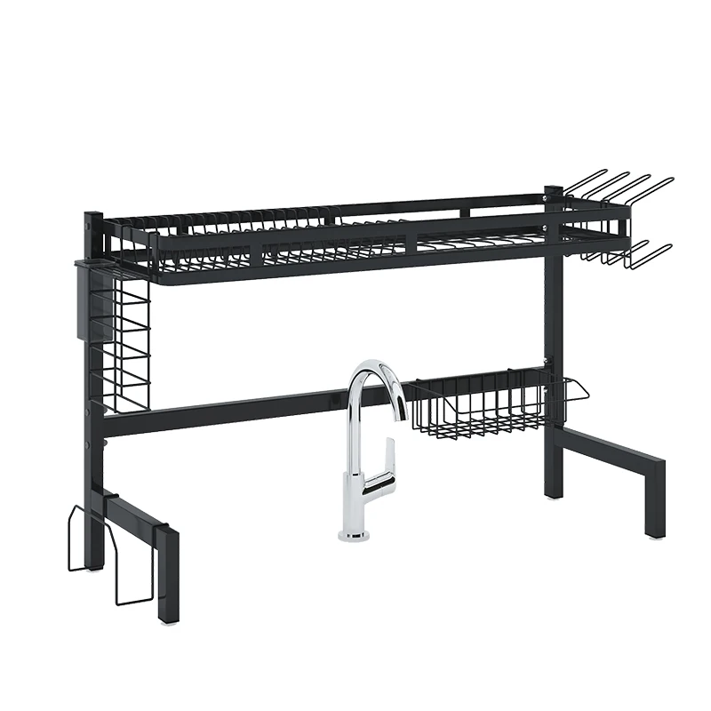 

Organizer Dish Drying Rack Over Kitchen Sink Countertop Storage Holders & Racks Kitchen Accessories
