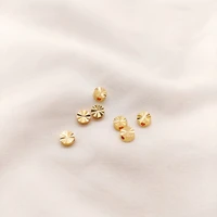 18k gold plated shiny batch flower cylindrical beads accessory material for bracelet accessory material