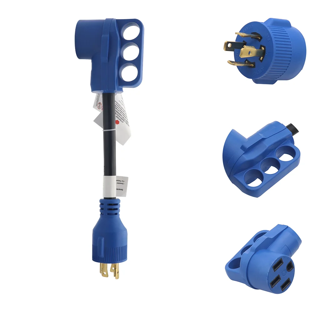 

30 Amp Male to 50 Amp Female Adapter Power Plug Cord Portable RV Converter Cable