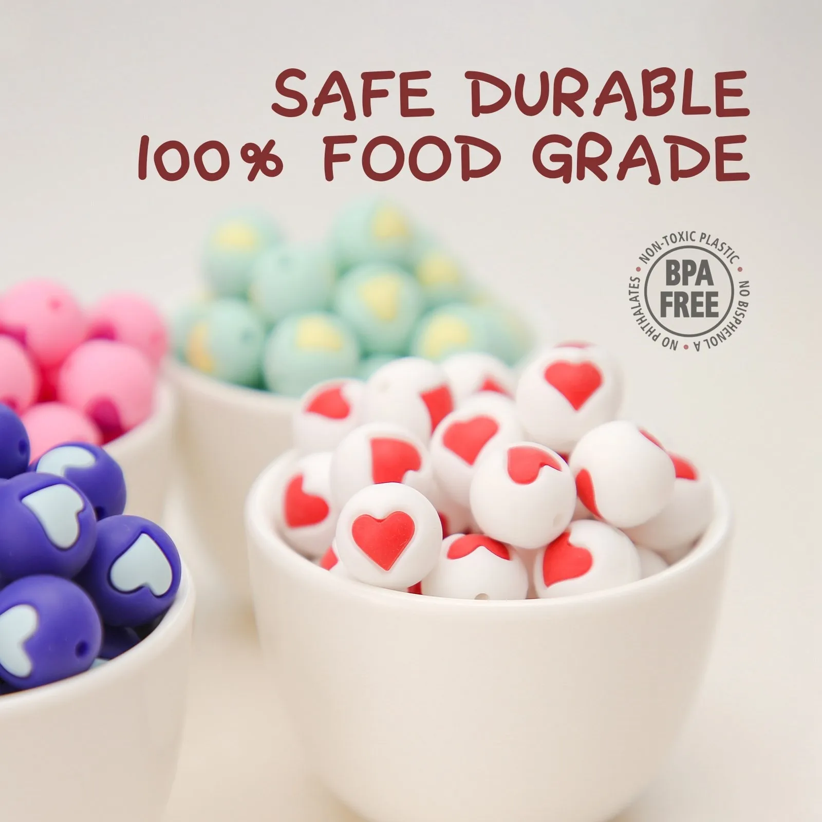 100 шт. детский силиконовый Прорезыватель для зубов 14 мм без бисфенола