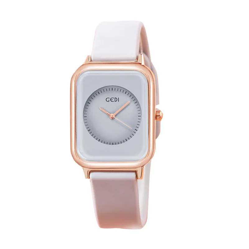 Simple Silicone Band Female Student Ins Style Good-looking Summer Square Quartz Waterproof Watch