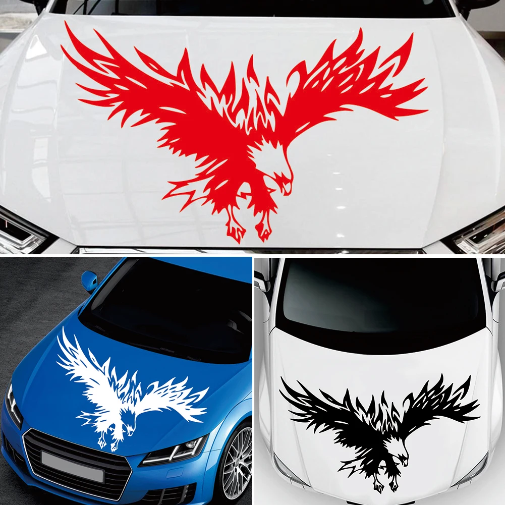 

Car Hood Stickers Vinyl Personalized Animal Eagle Style Decal Universal 50*80CM Car Stickers Accessories