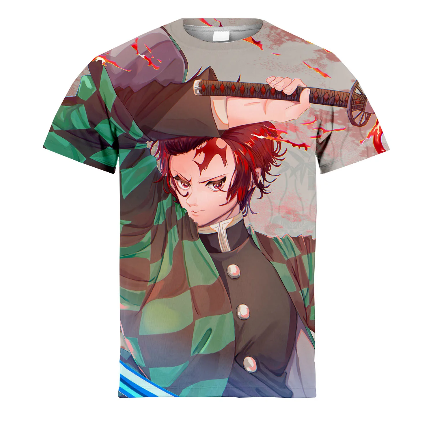 

2023 On The New T-Shirt 3d Printed Ghost Killer Anime Casual Loose Summer Fashion Boy Adult With Cool Short-Sleeved T-Shirt
