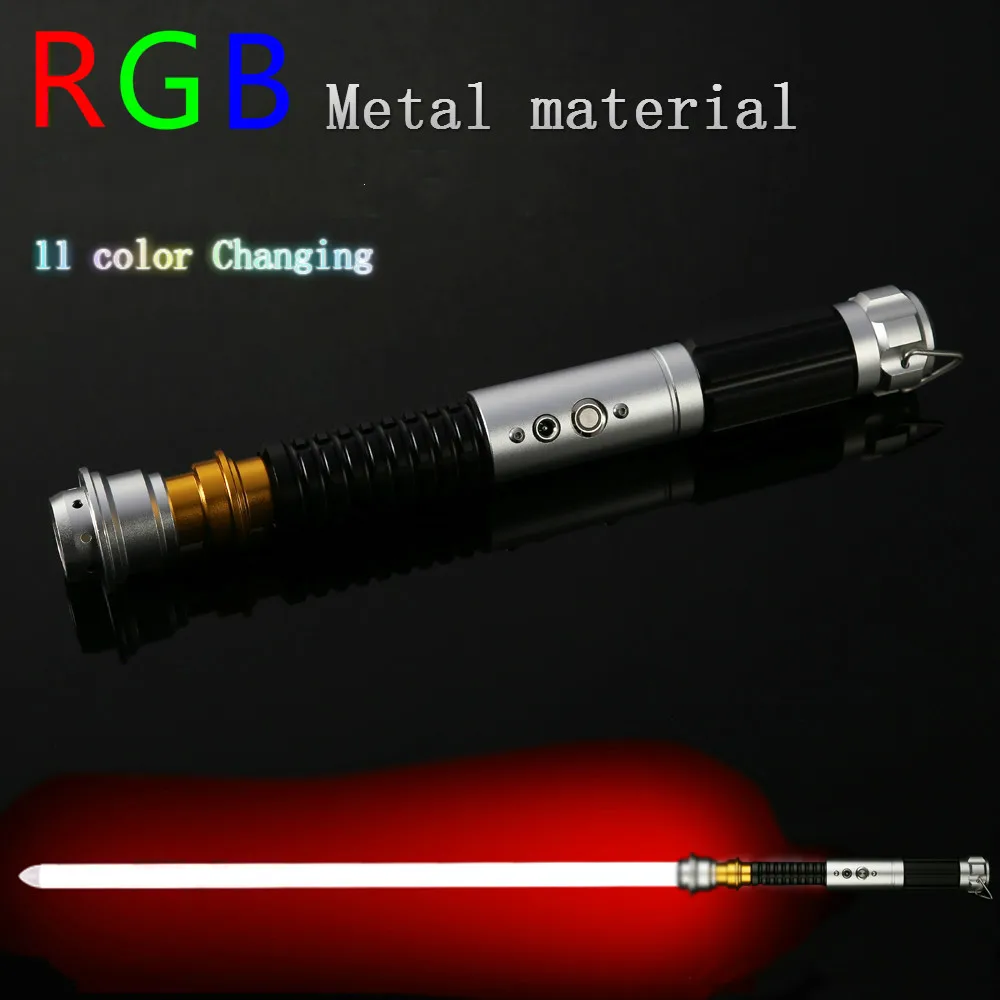 

Obi-Wan Lightsaber FX Metal Handle with 5 Sets Sound Sound Effect Laser sword FOC Heavy Dueling boy birthday gift toy cosplay