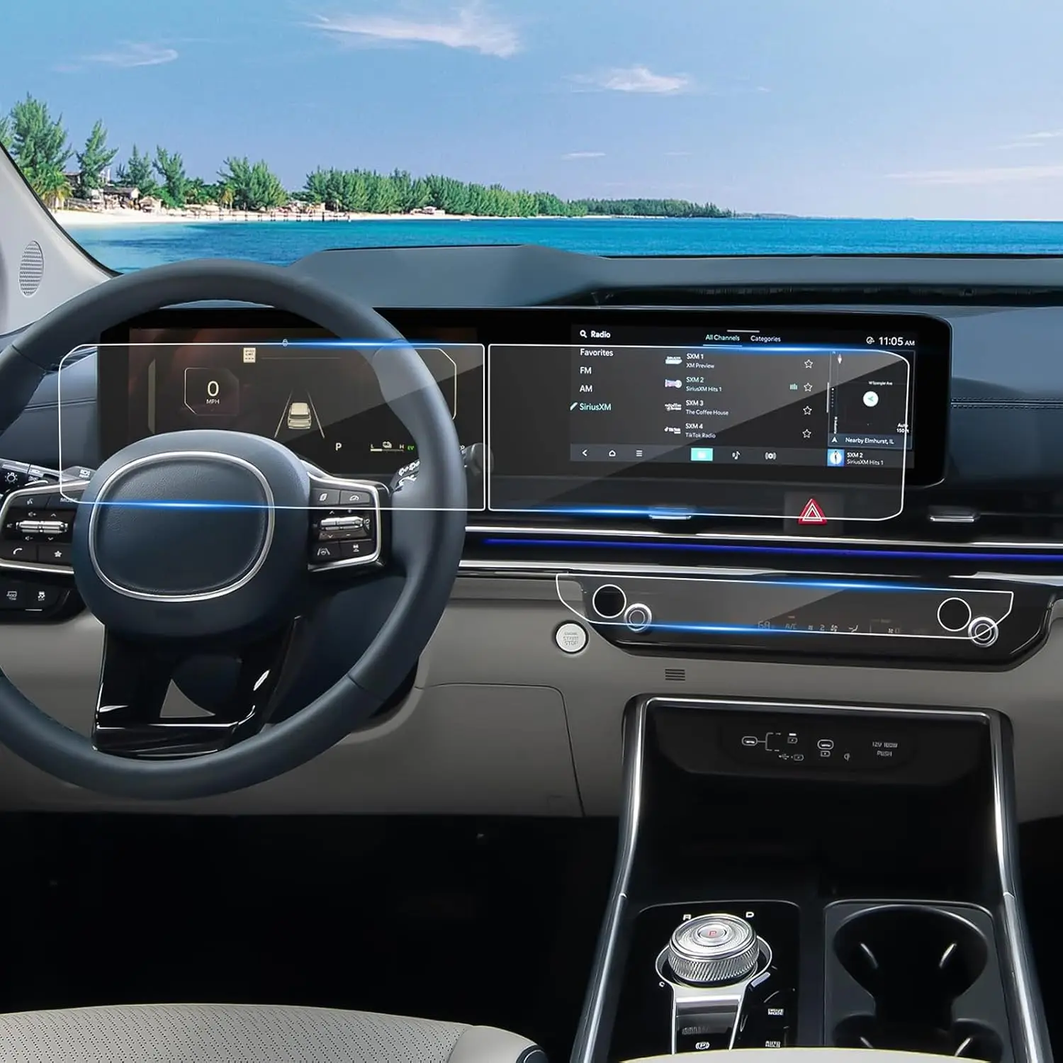 

Для Kia Carnival/KIA K5 2025 года, автомобильное закаленное стекло, GPS-навигация и кондиционер переменного тока, защитная пленка из ТПУ, пленка для ЖК-экрана