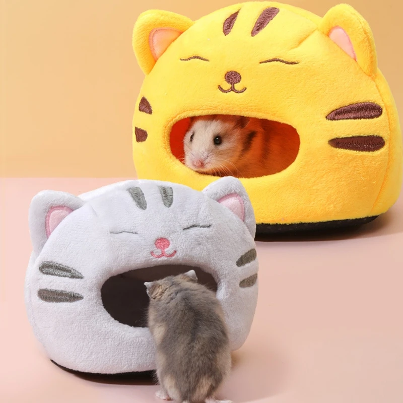 Хлопковое гнездо для хомяка мягкое теплое милое мультяшное грибное мини-клетка