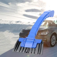 bow shaped car ice scraper snow plow windshield scratch frost removing cleaning tools snow shovel car winter accessories blue