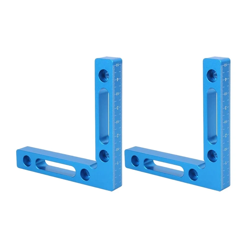 

2Pcs Aluminium Alloy 90 Degree Positioning Squares Right Angle Clamps Woodworking Carpenter Tool Corner Clamping Square