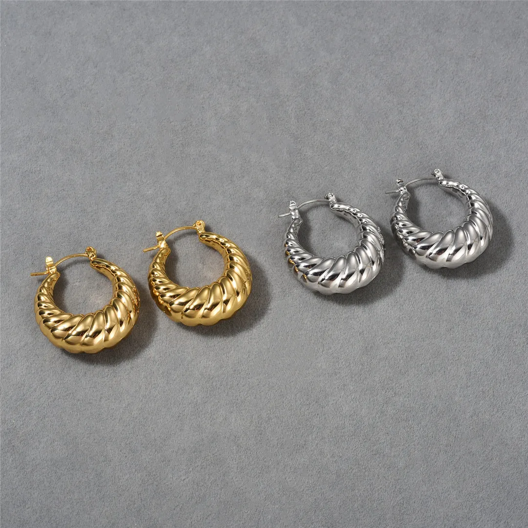 

CARLIDANA Luxury Trendy Non-fadding Stainless Steel Geometric 18K Gold Color Plated Hollow Earrings for Woman Jewelry Party Gift