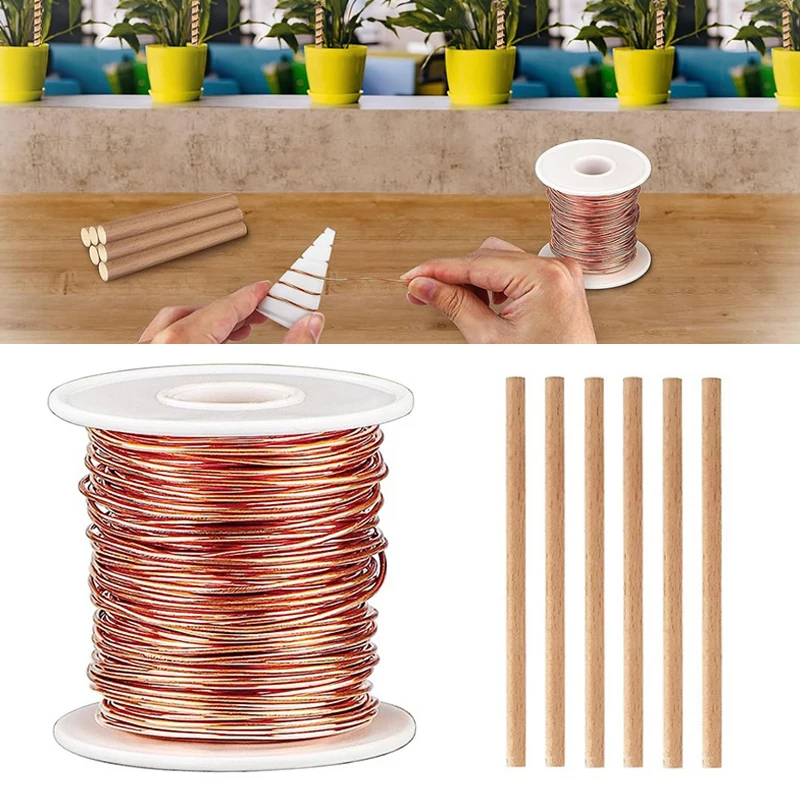 

99.9% Pure Copper For Electro Culture Gardening Copper Wire With 6 Stake For Growing Garden Plants And Vegetables