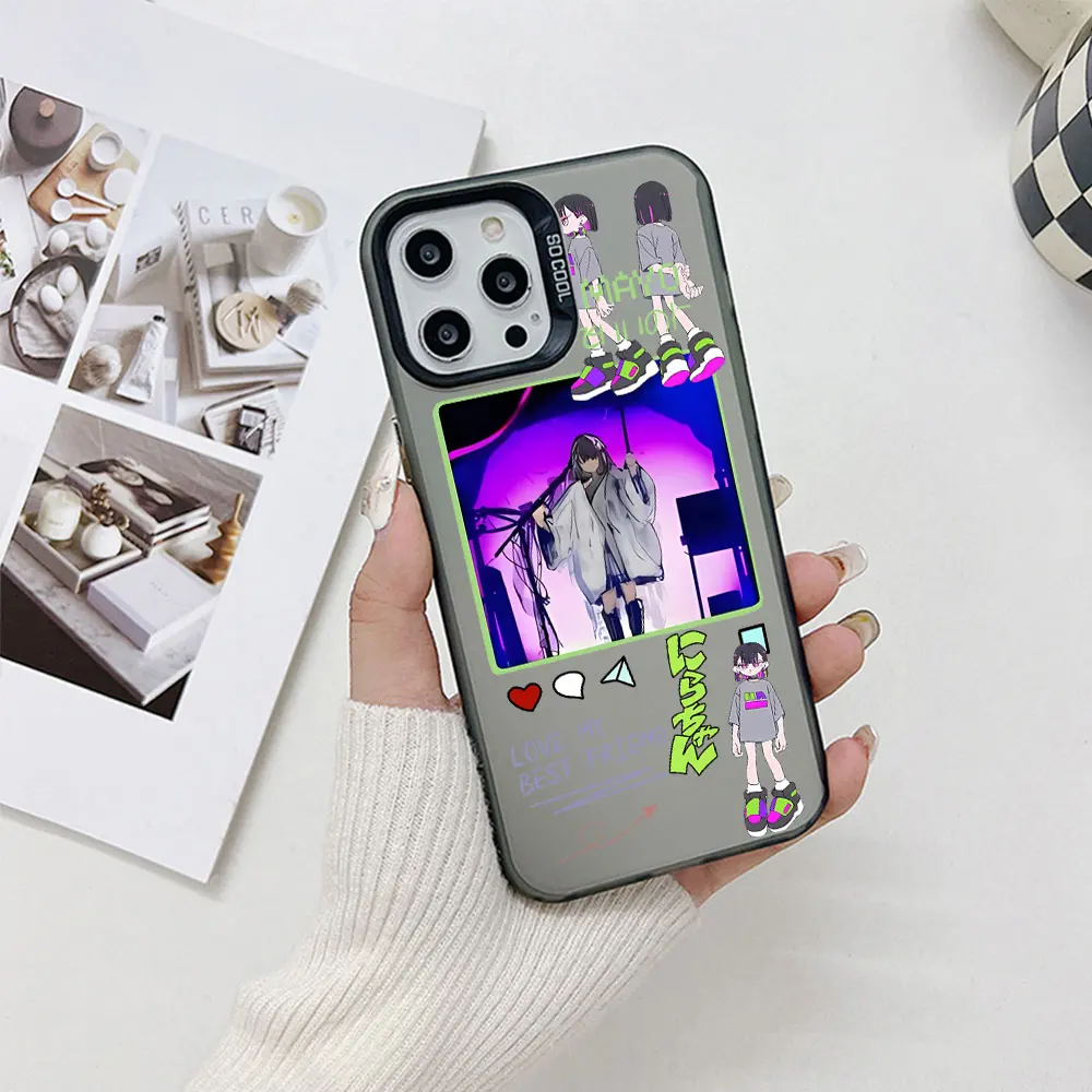 Мультяшный чехол Zutomayo для телефона iPhone 15 14 13 12 11 Pro Max X XR XSMAX 8 7 Plus конфетная матовая