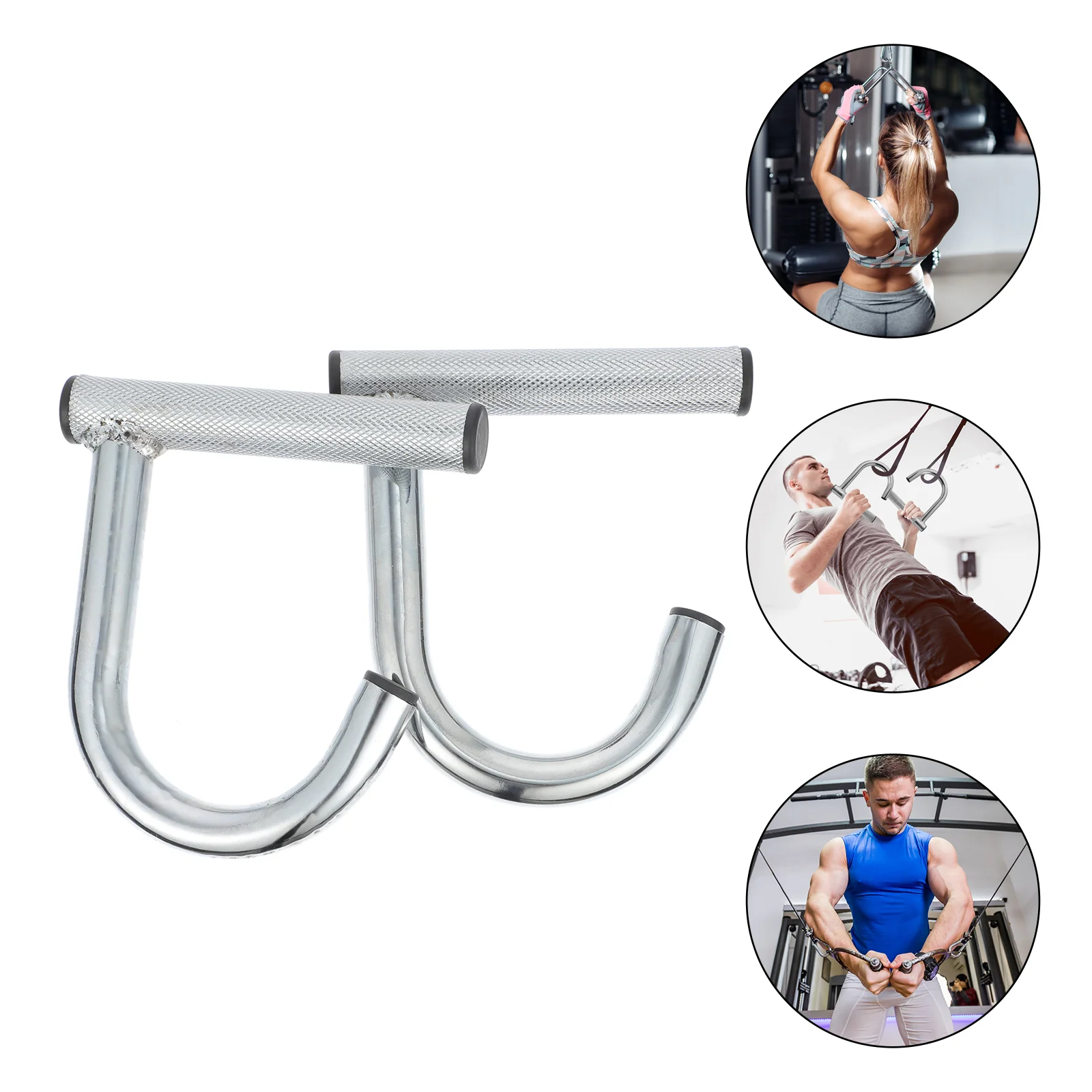 

2 Pcs Pull Hook Sport Accessories Workout Band Grip Appendix Training Supplies Exercises Handles Steel Tension Rope Fitness Gym