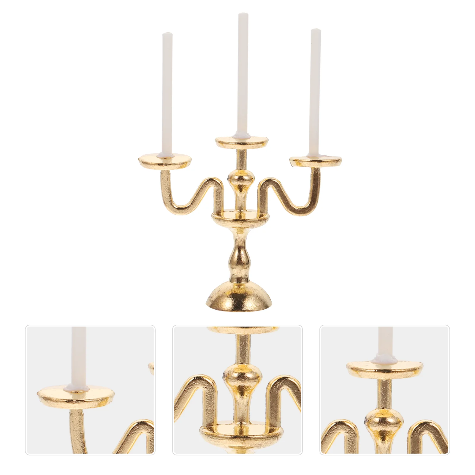 

Mini Houselamp Holder Miniature Decoralloy Holders Candlestick Accessoriescandlesticks Taper 12 Furniture Stand Miniatures