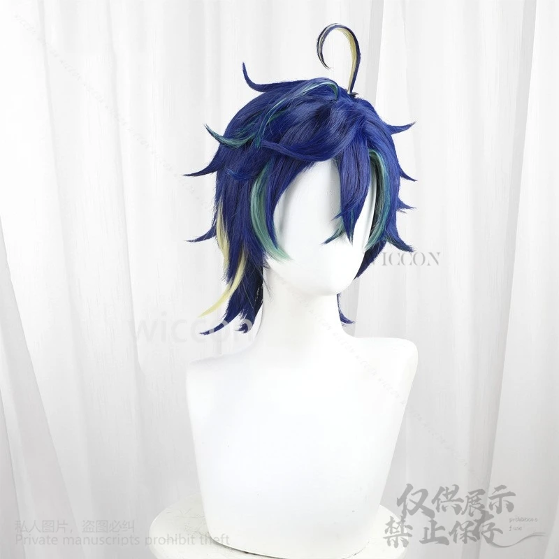 Парик для косплея Kinich из аниме Game Genshin термостойкие синтетические волосы с