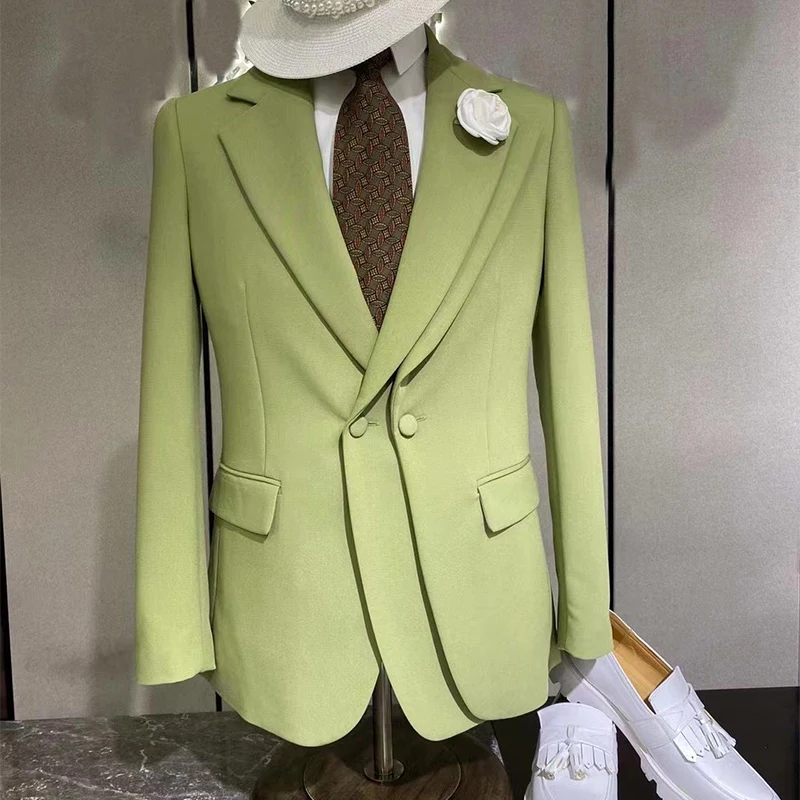 2022 New Style Spring Autumn Leisure  Blazer Two Bottom Formal Business Dinner Party Prom Suit Blazer 1 Pieces(Only Jacket)