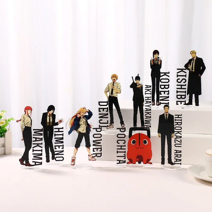 

Chainsaw Man Acrylic Humanoid Stand Cosplay Anime Power Denji Makima Pochita Firgure Decoration Collections