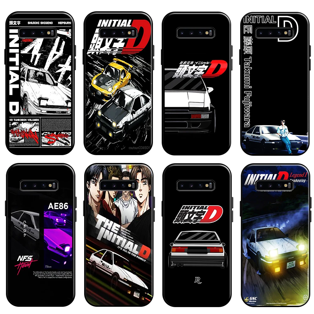 

Initial D For Samsung Galaxy S10 S10E S10 Lite S9 S8 Plus Galaxy S10 5G Phone Case Liquid Silicon Funda Coque Silicone Cover