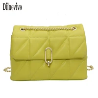 diinovivo small square bags women shoulder bag chain crossbody bags pu leather female handbags brand quilted women bag whdv2110