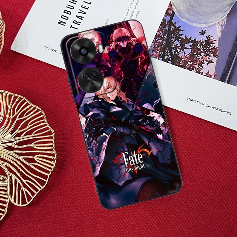 Чехол для мобильного телефона Fate Night Saber Huawei Nova 12 11 10 9 8 7 Pro SE 5G черный мягкий чехол