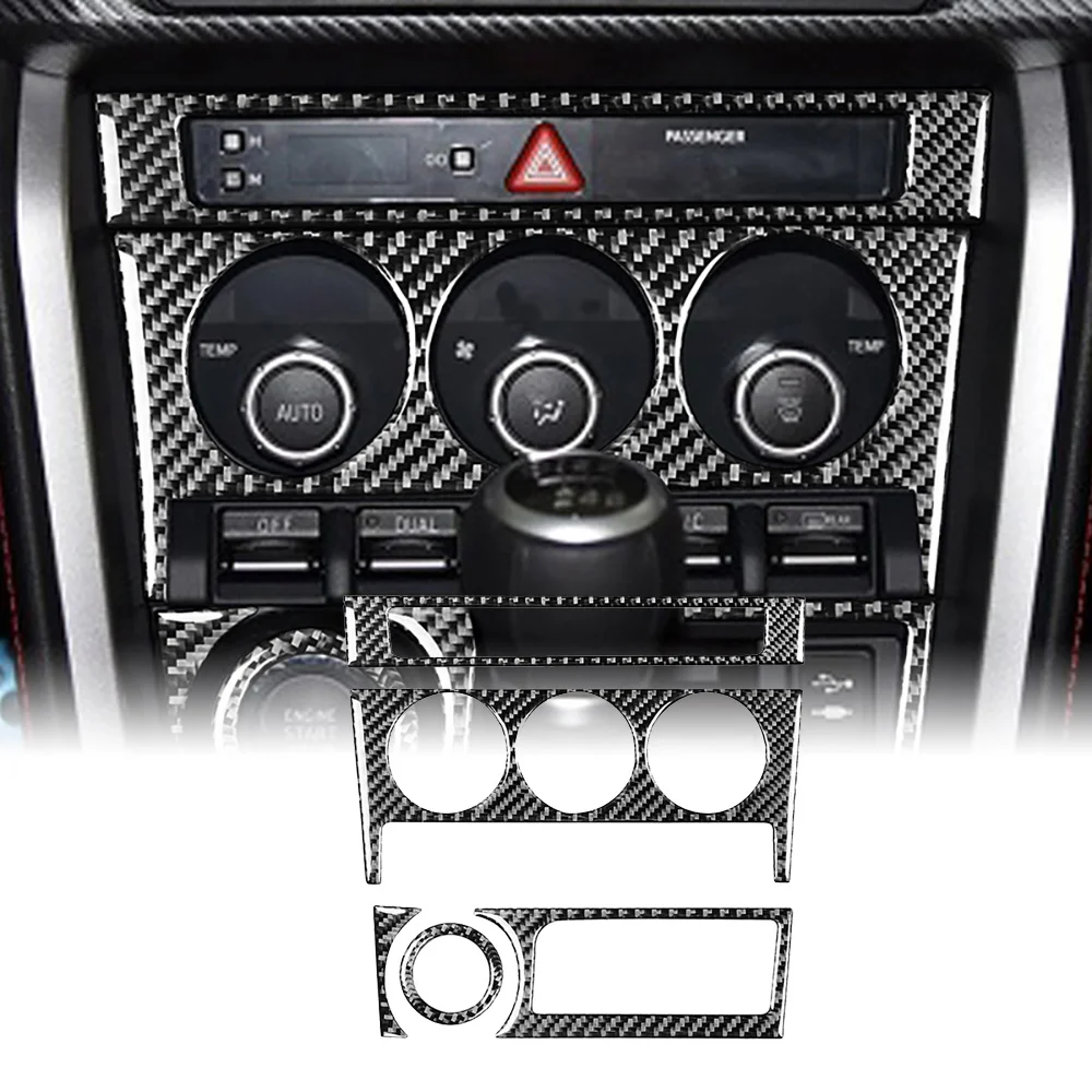 

Комплект панели управления автомобиля из углеродного волокна для Subaru BRZ, Toyota 86, декоративные внутренние наклейки, аксессуары для модификации автомобиля