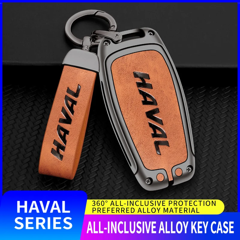 

Zinc alloy Leather key case for haval h9 f7x h5 h3 great wall 5 3 m2 h6 coupe great wall m4 h2 6 protection cover accessories