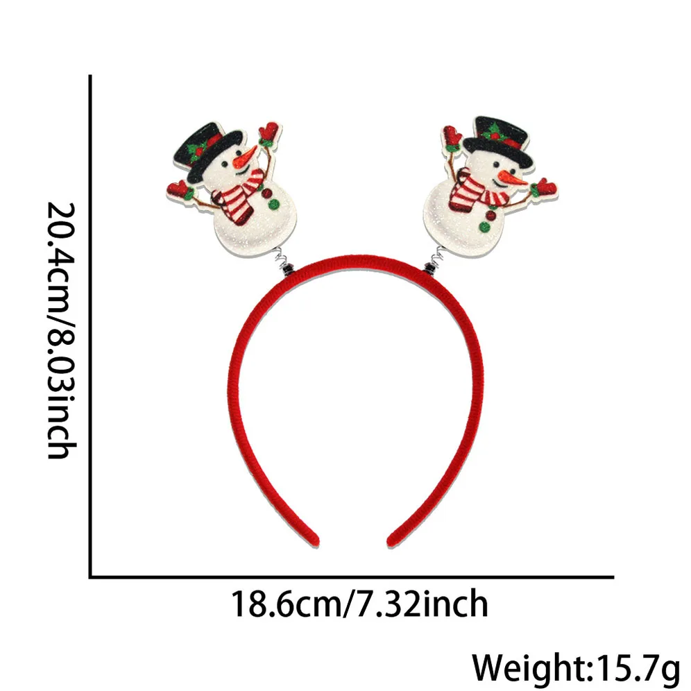 Рождественские повязки на голову с рисунком лося и Санта-Клауса